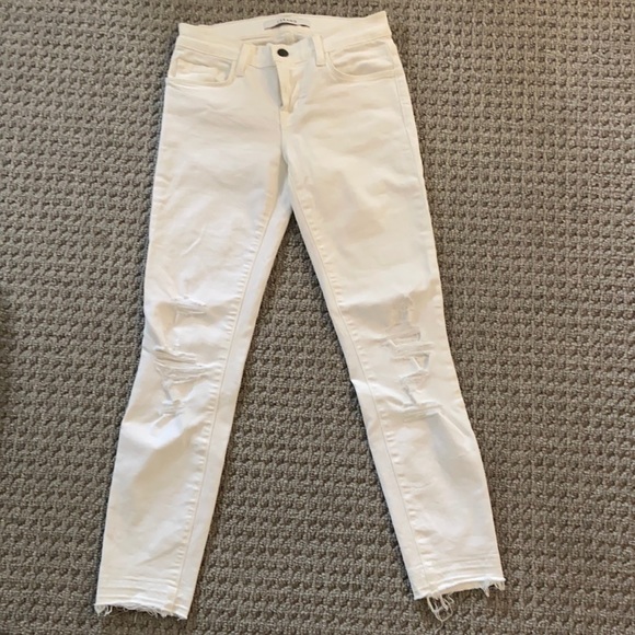 J Brand White Skinny cropped Jeans size 24 - Picture 1 of 6